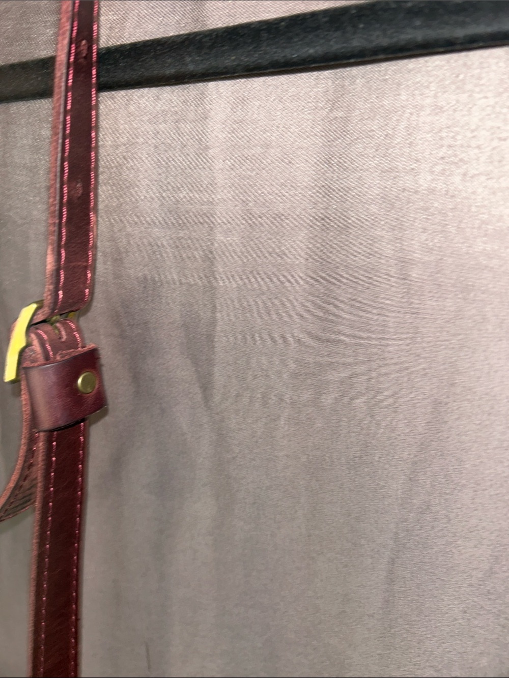 Portland Leather Goods Burgundy Leather Mini Crossbody Tote Bag Oxblood - Picture 5 of 10